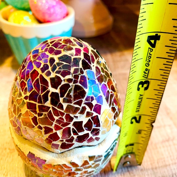 Mosaic Glass and Ceramic Easter Egg - Picture 7 of 10